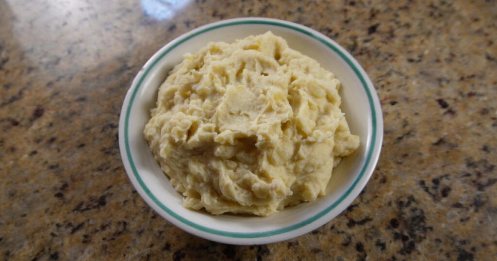 testando receitas purê de batata
