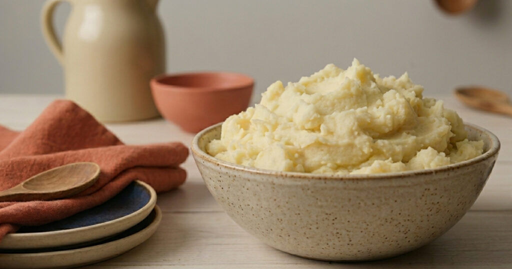 testando receitas purê de batata com creme de alho